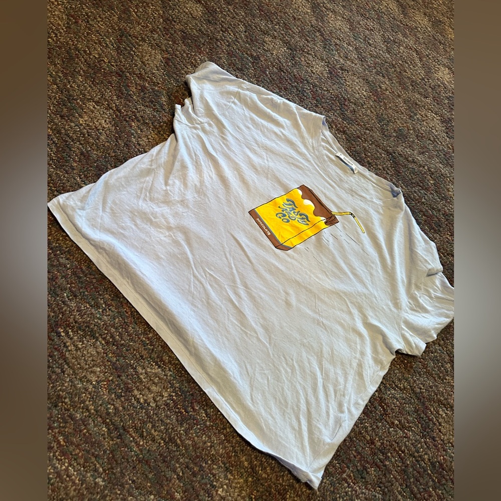 Pull & bear t shirt oversized chocolate milk large